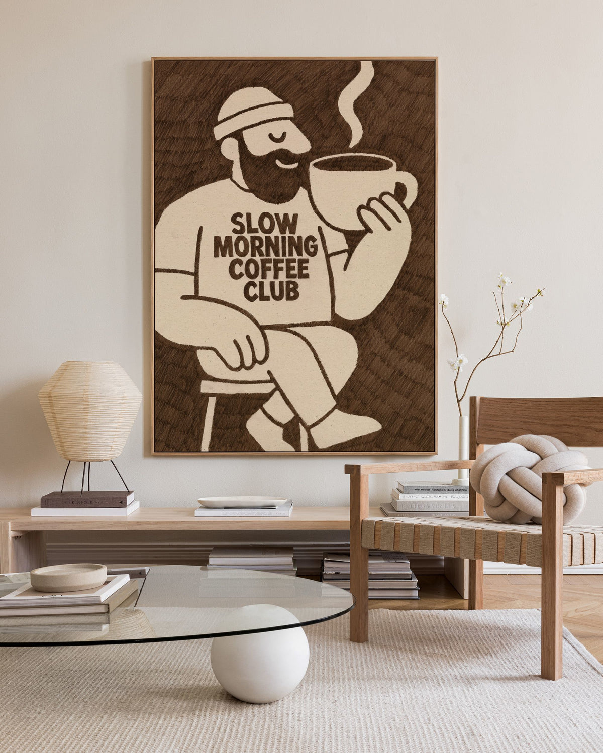 Slow Morning Coffee Club Canvas print