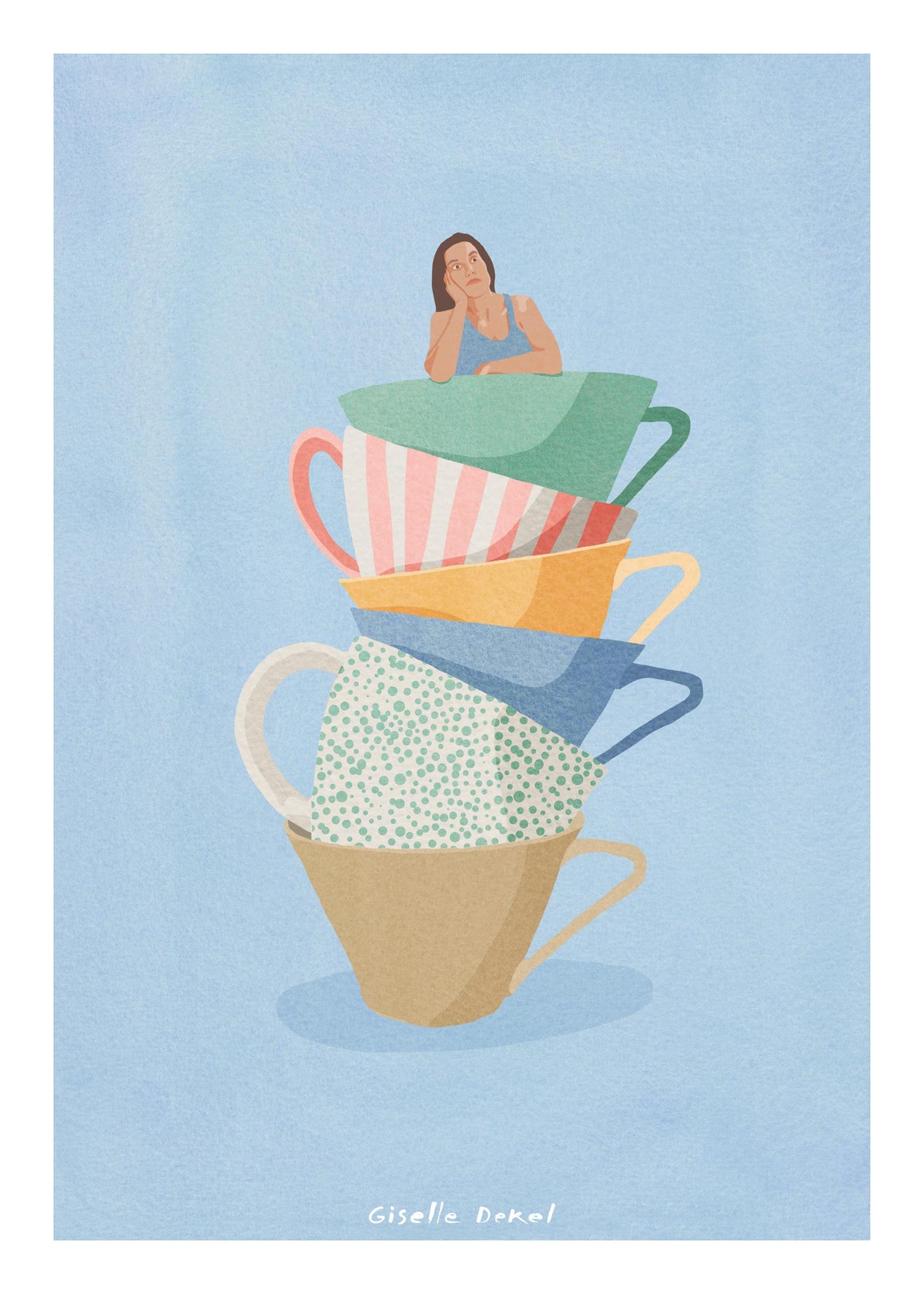 Giselle Dekel – Longing for Coffee Print