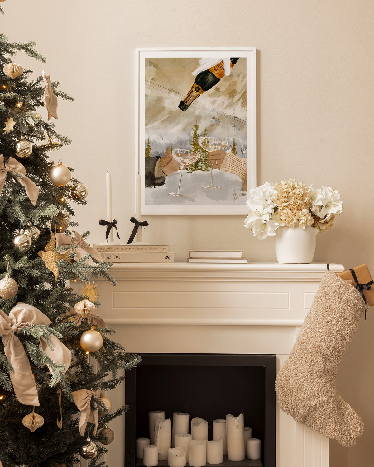 Ekaterina Zagorska - Winter Champagne Print