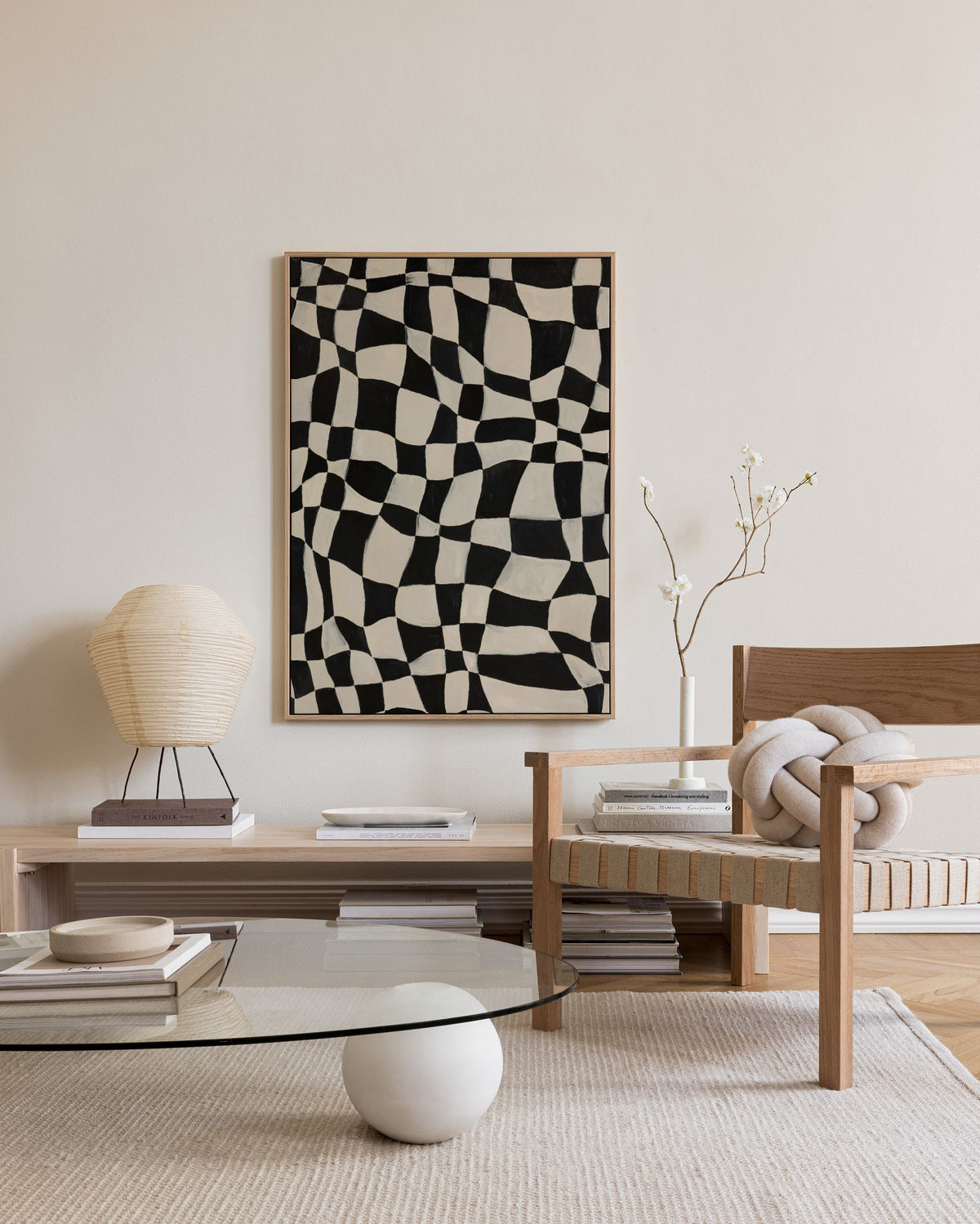Checkers in Wonderland Canvas print