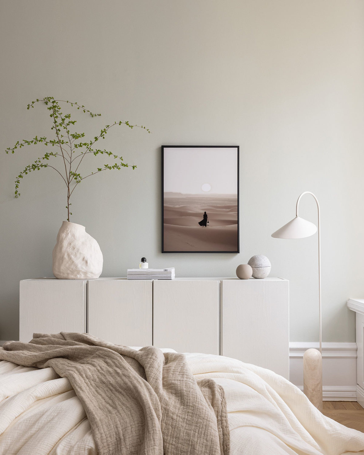 Woman in Desert Canvas print