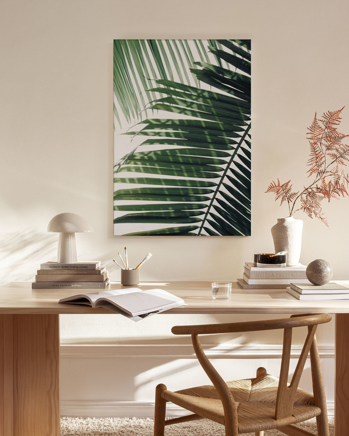 Sunray Palm Canvas print