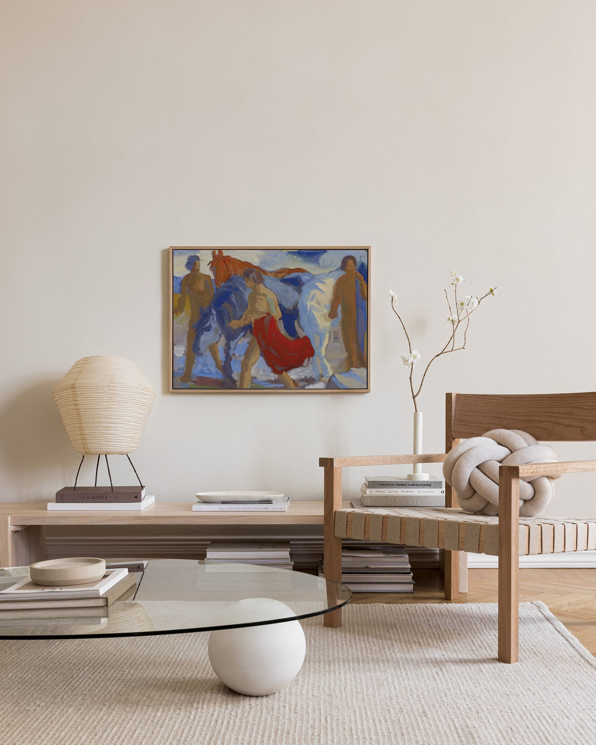 Paul Altherr - Youngsters with Horses Canvas print