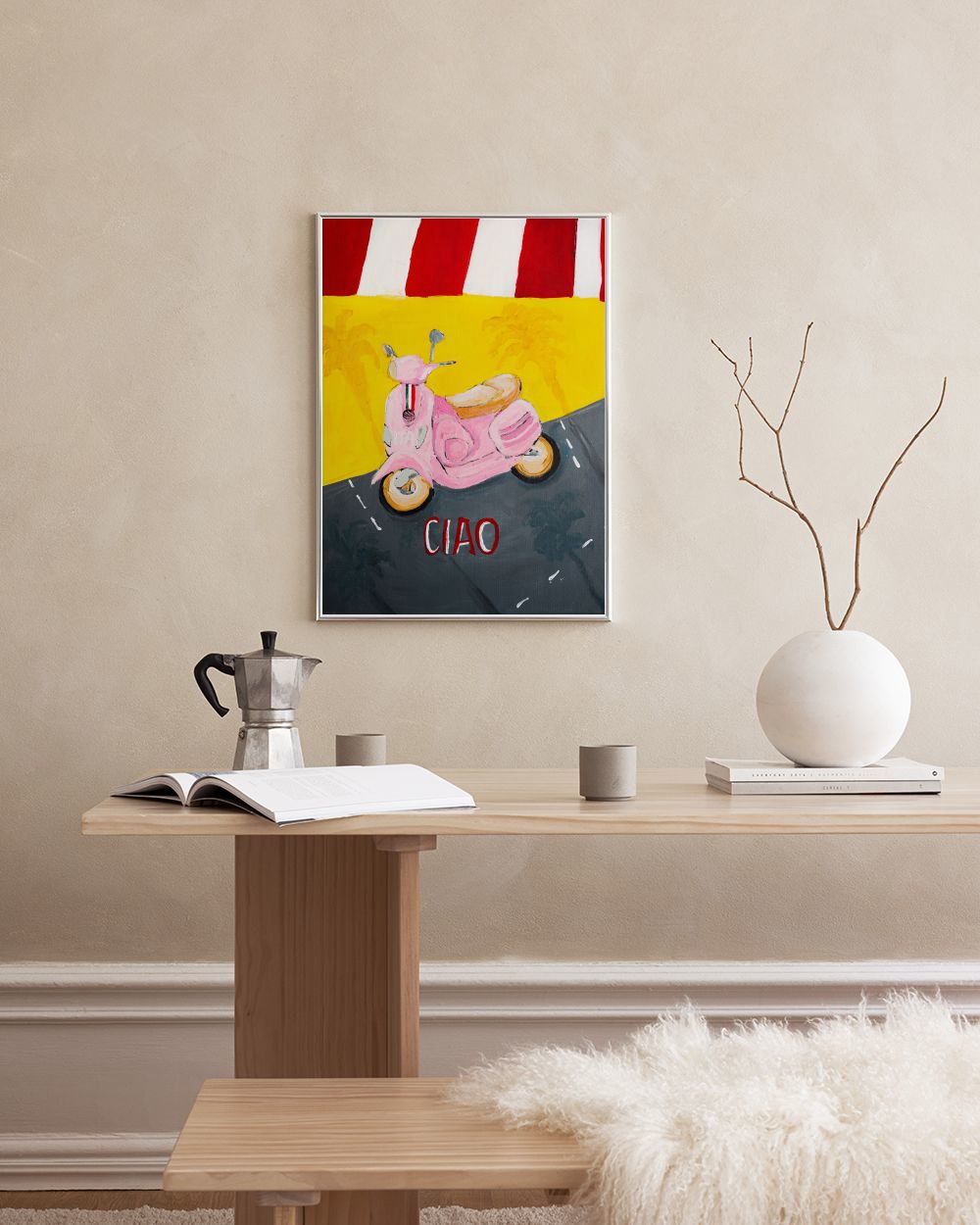 Karolina Mila - Pink Vespa Print