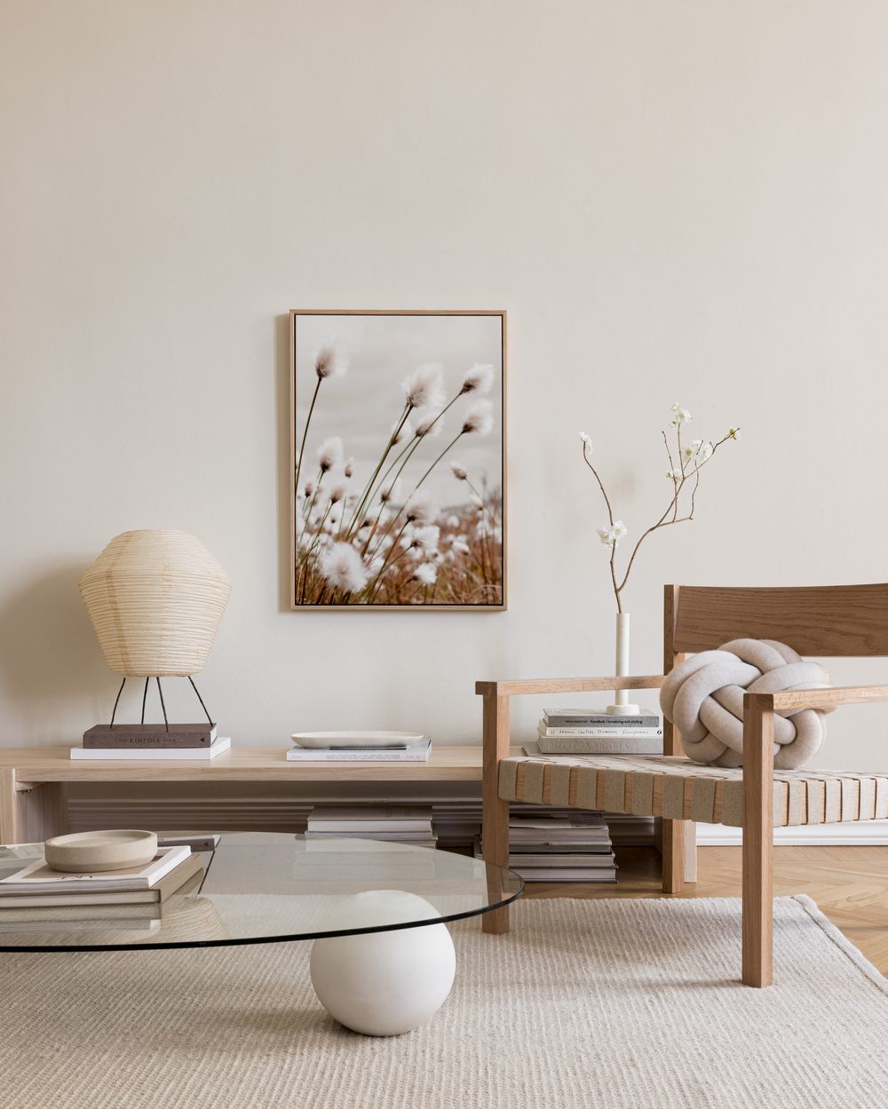 Moody Cottongrass Canvas print