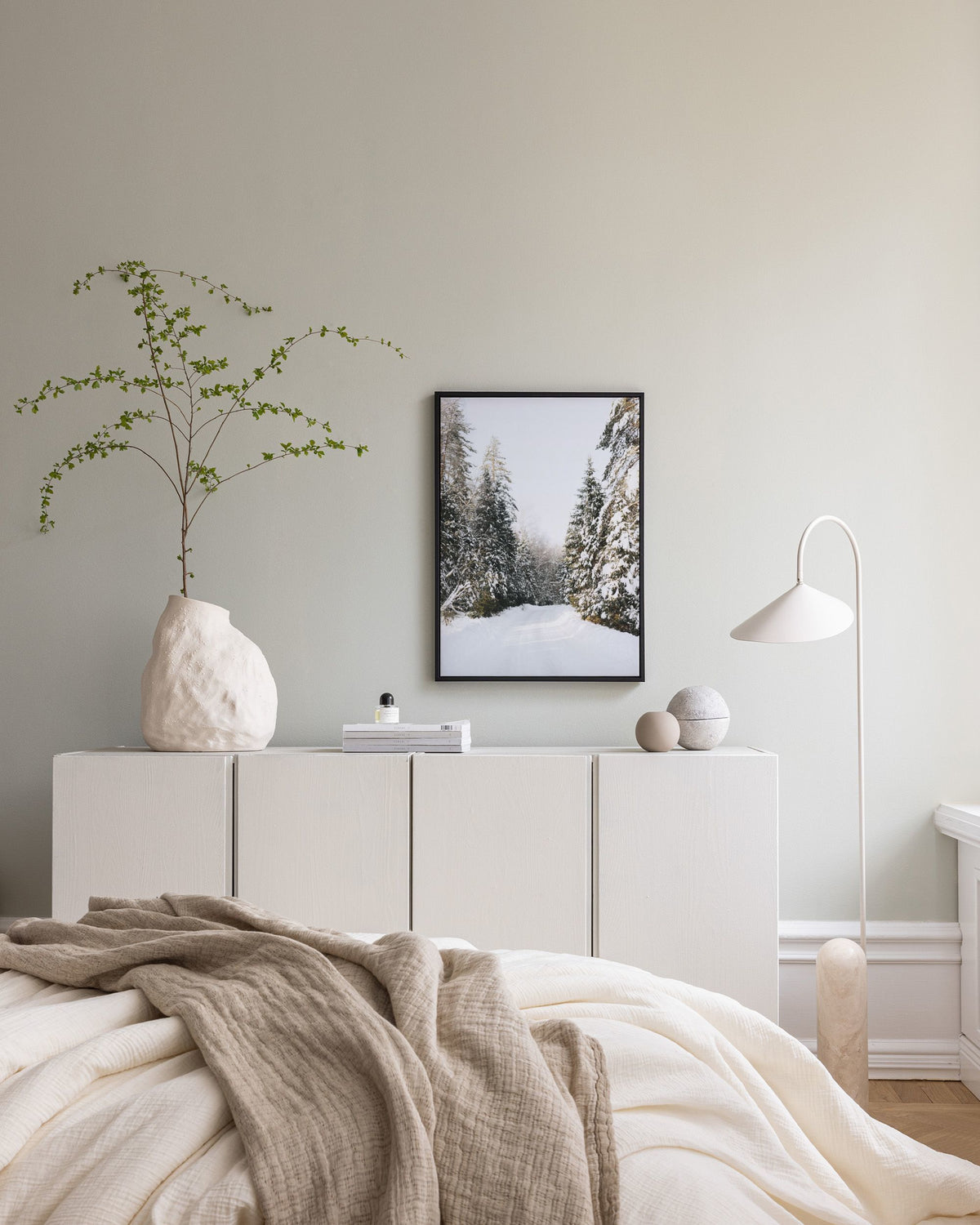 Coniferous Tree Road Canvas print