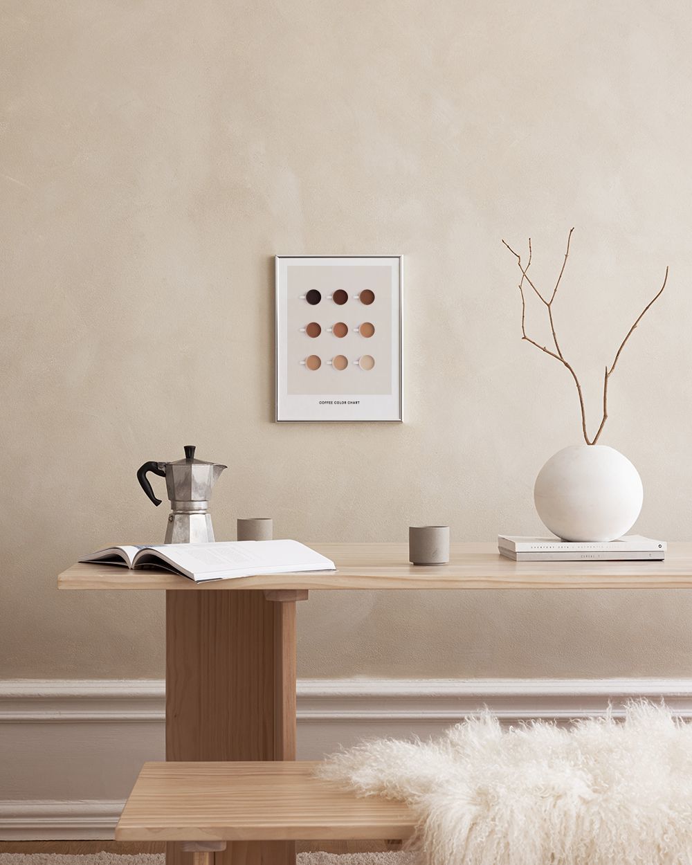 Coffee Color Chart Print