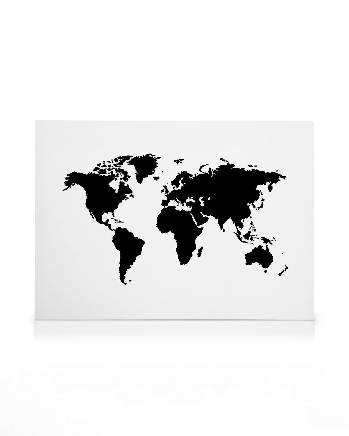 World Map Canvas print, Bow