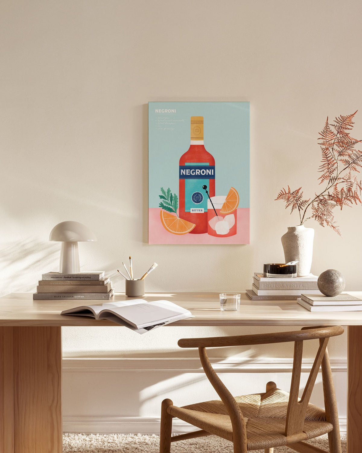 Negroni Illustration Canvas print