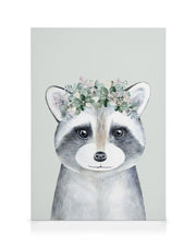 Flower Raccoon Canvas print