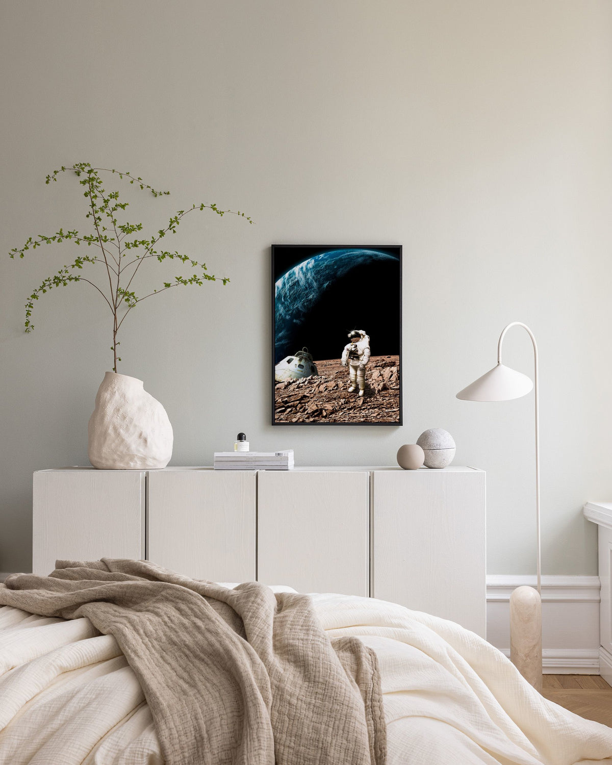 Astronaut On Moon Canvas print
