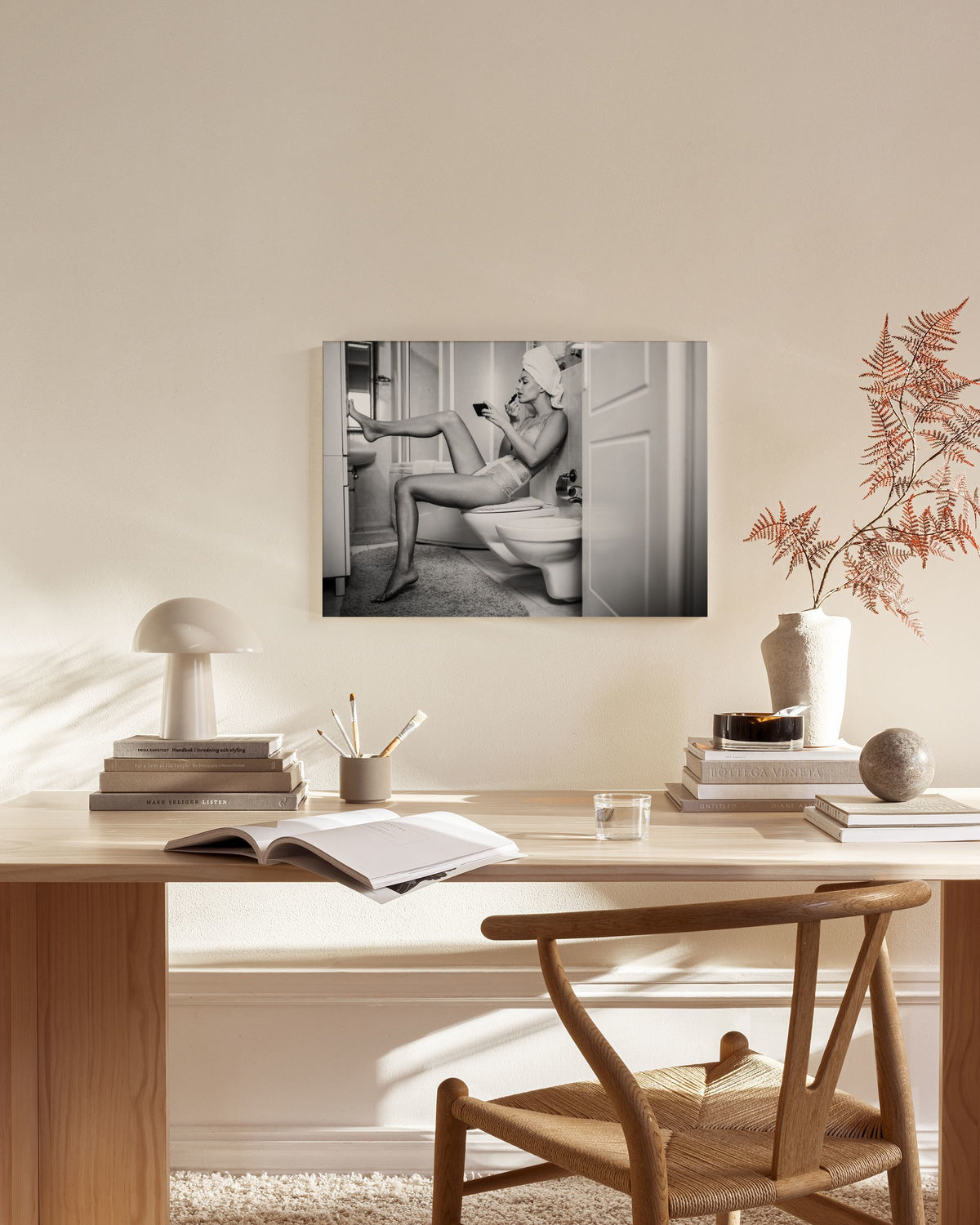 Painting Lips Canvas print