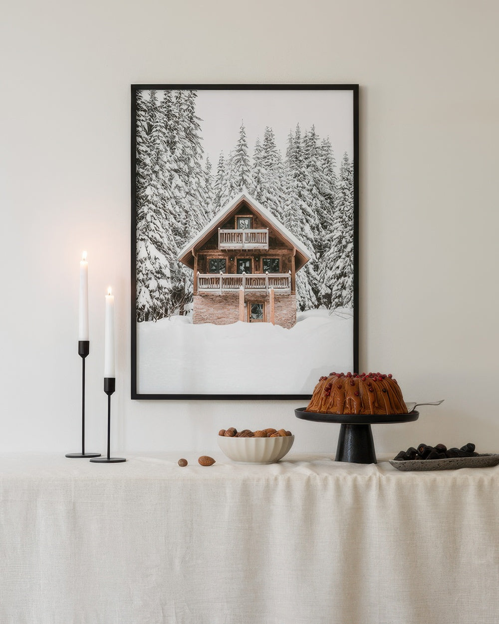 Holiday Cabin Print