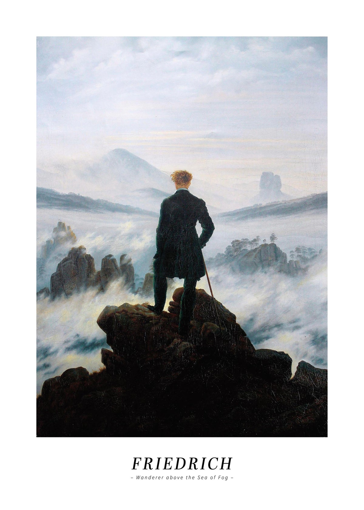 Caspar David Friedrich - Wanderer above the Sea of Fog Print
