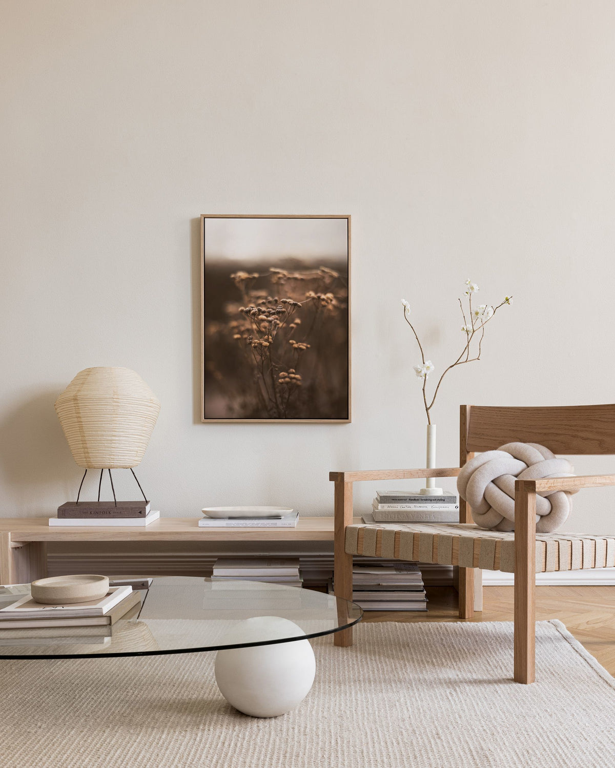 Brown Botanical No1 Canvas print