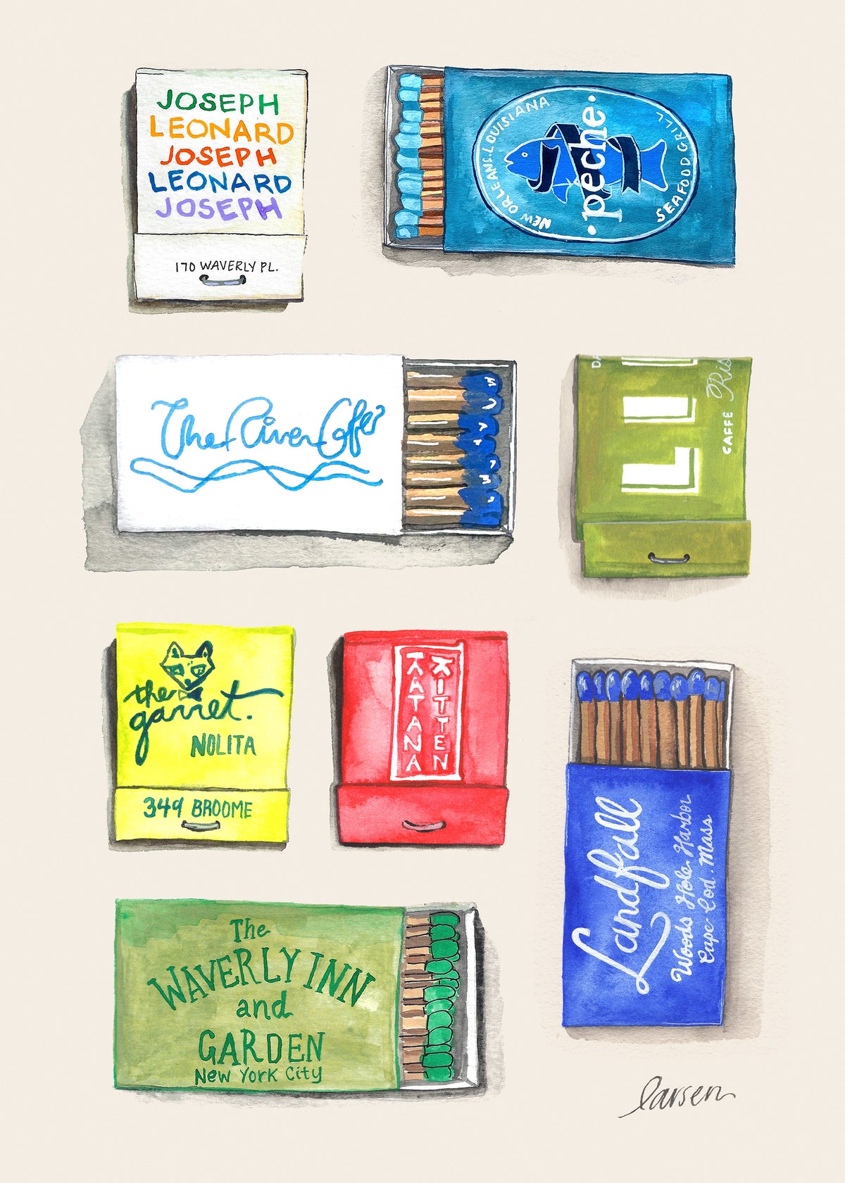Larsen McDowell Art - Matchbook Collection No1 Poster