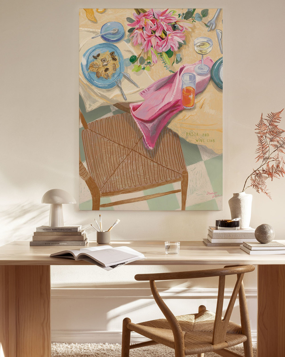 Loïs Langenberg - Pasta and Wine Club Canvas print