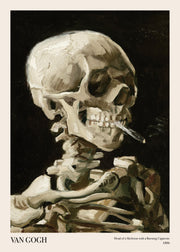 Van Gogh - Head of a Skeleton With a Burning Cigarette Print