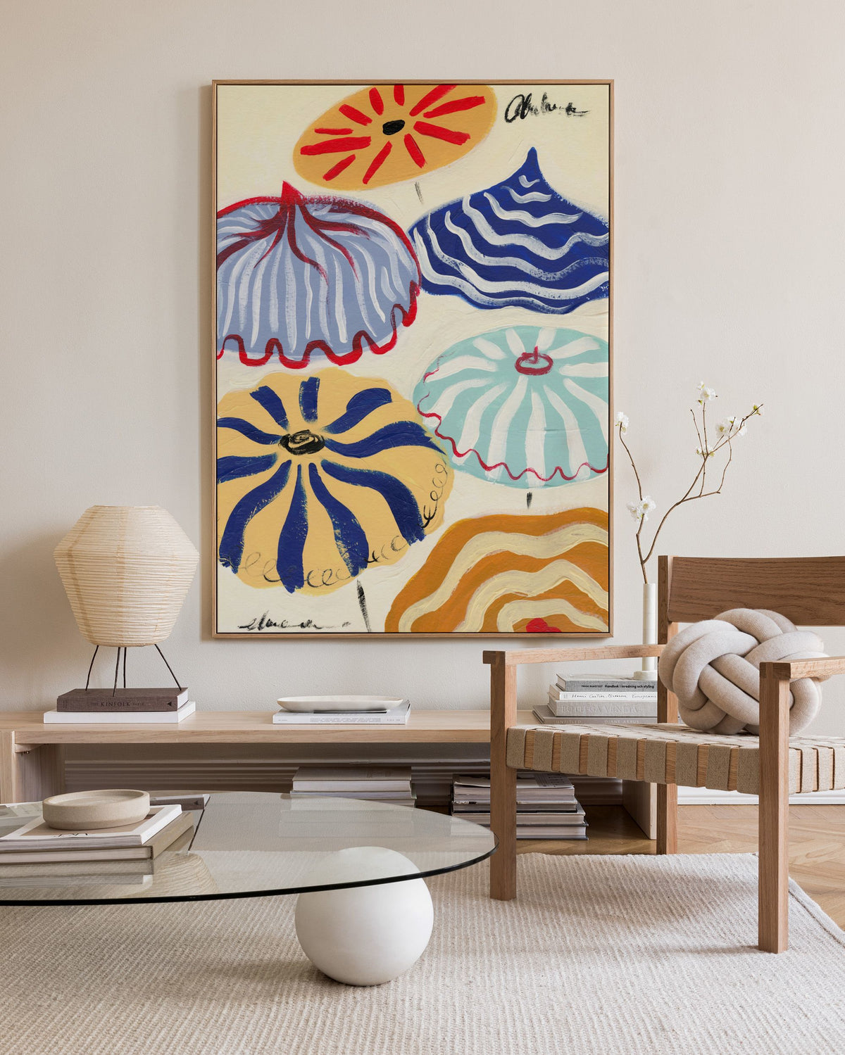 Riviera Parasols Canvas print