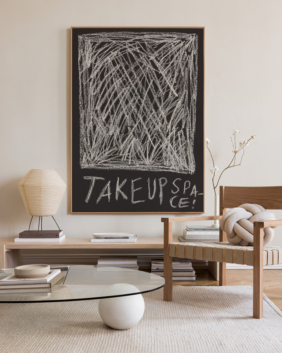 Scribbled Space Canvas print