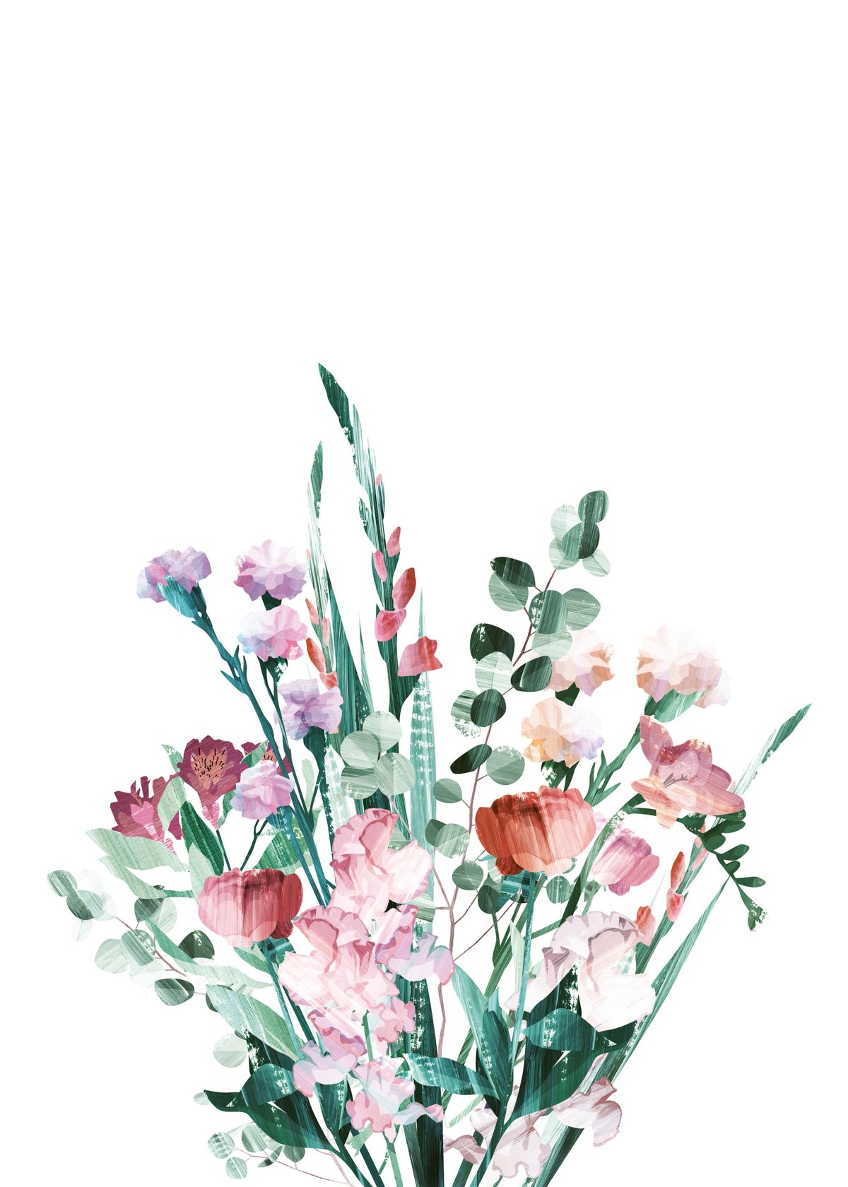Graphic Bouquet Print