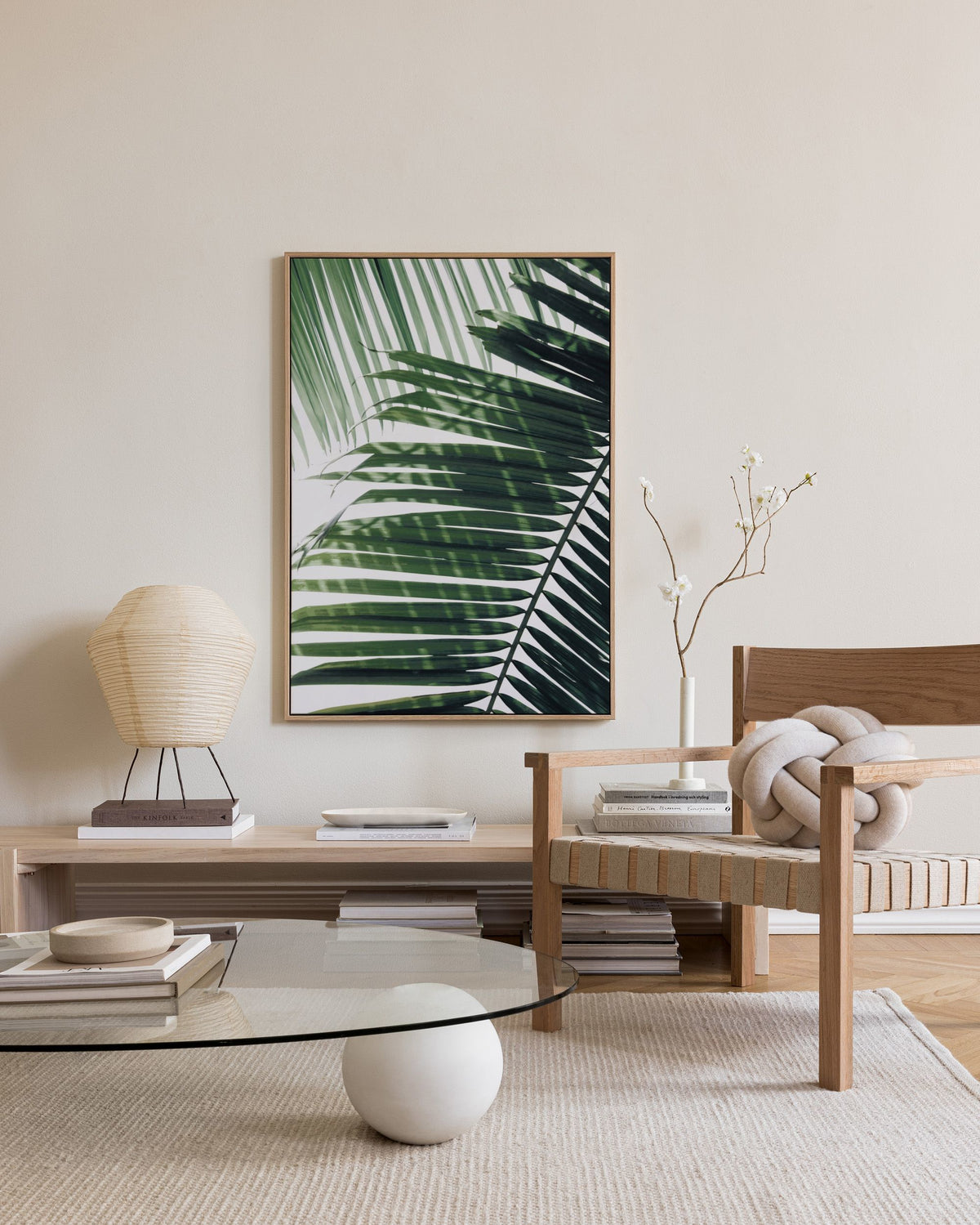 Sunray Palm Canvas print