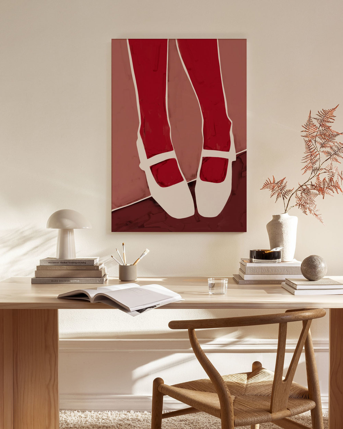 Kit Agar - Red Stockings Canvas print