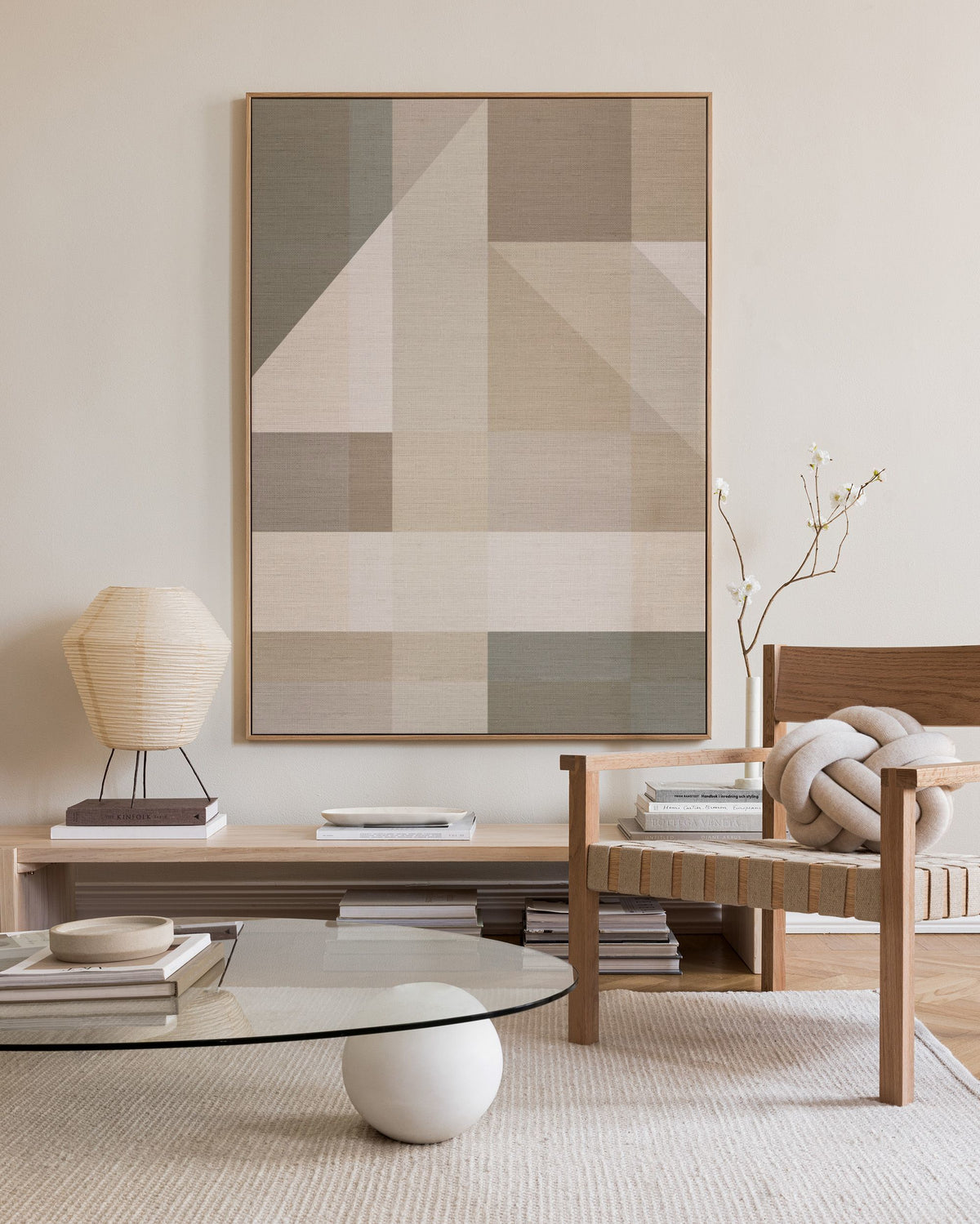 Linen Block Shapes No2 Canvas
