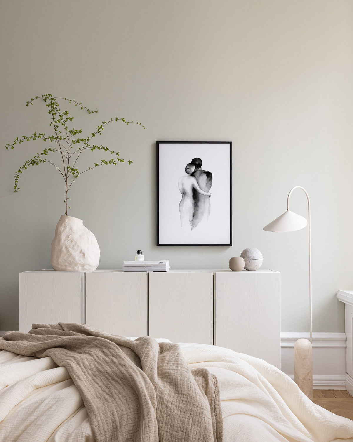 Watercolor Embrace Canvas print