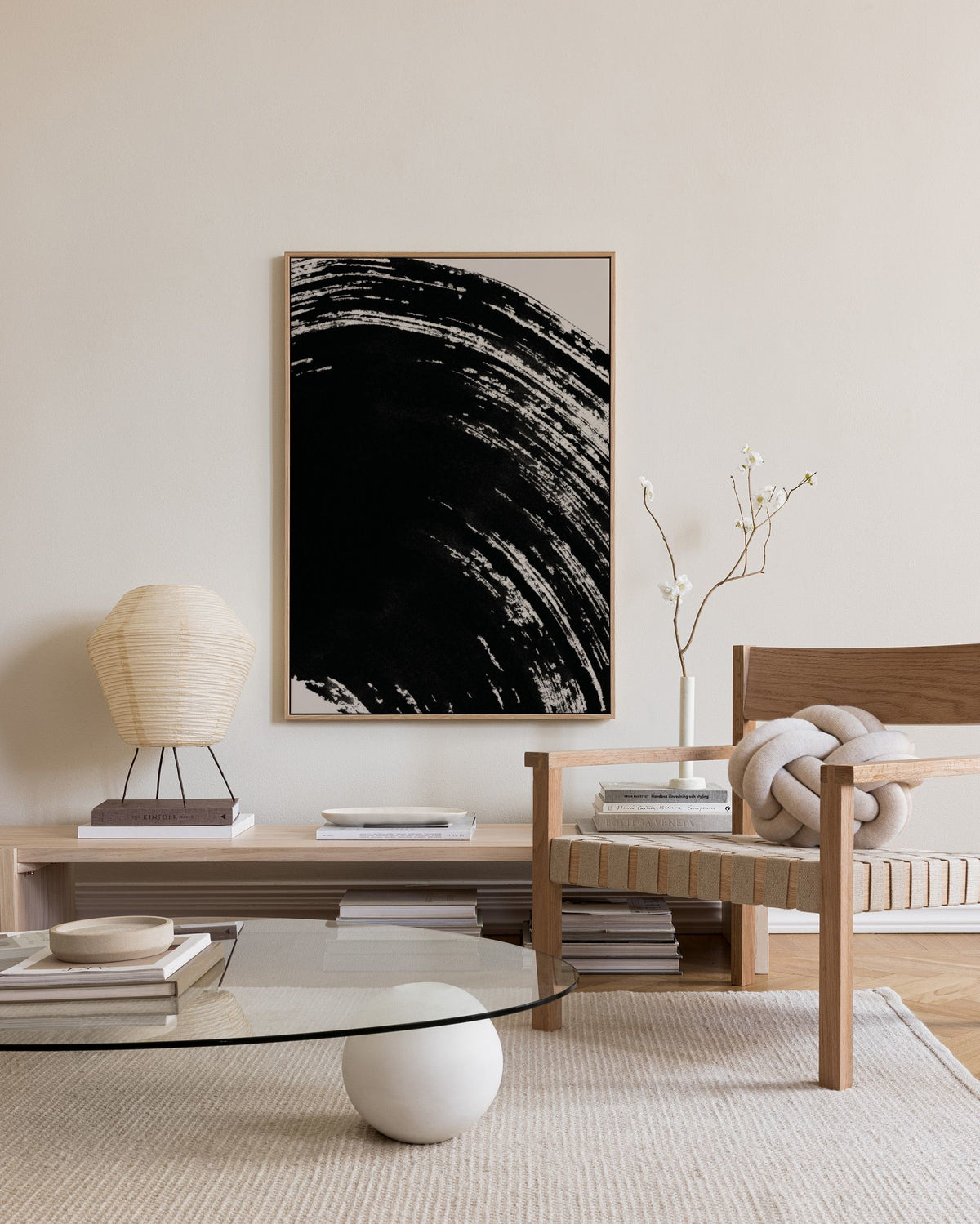 Zen Curves No1 Canvas print