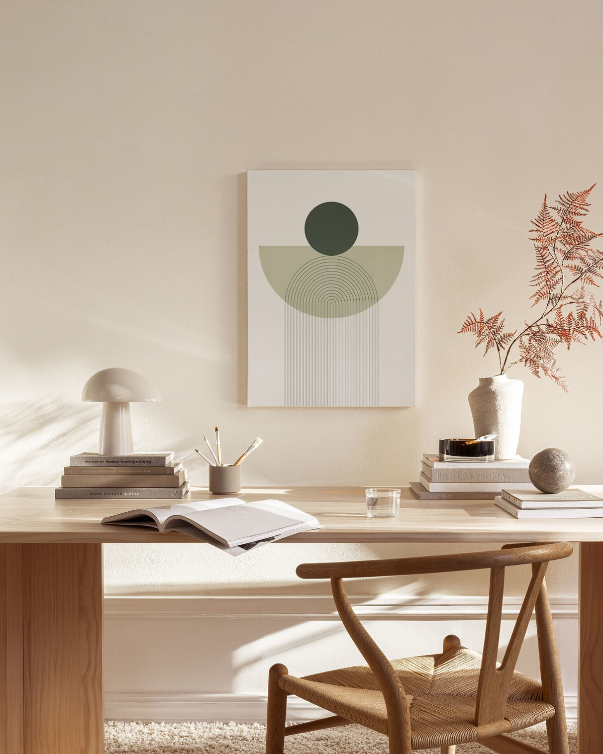 Geometry in Green Canvas print