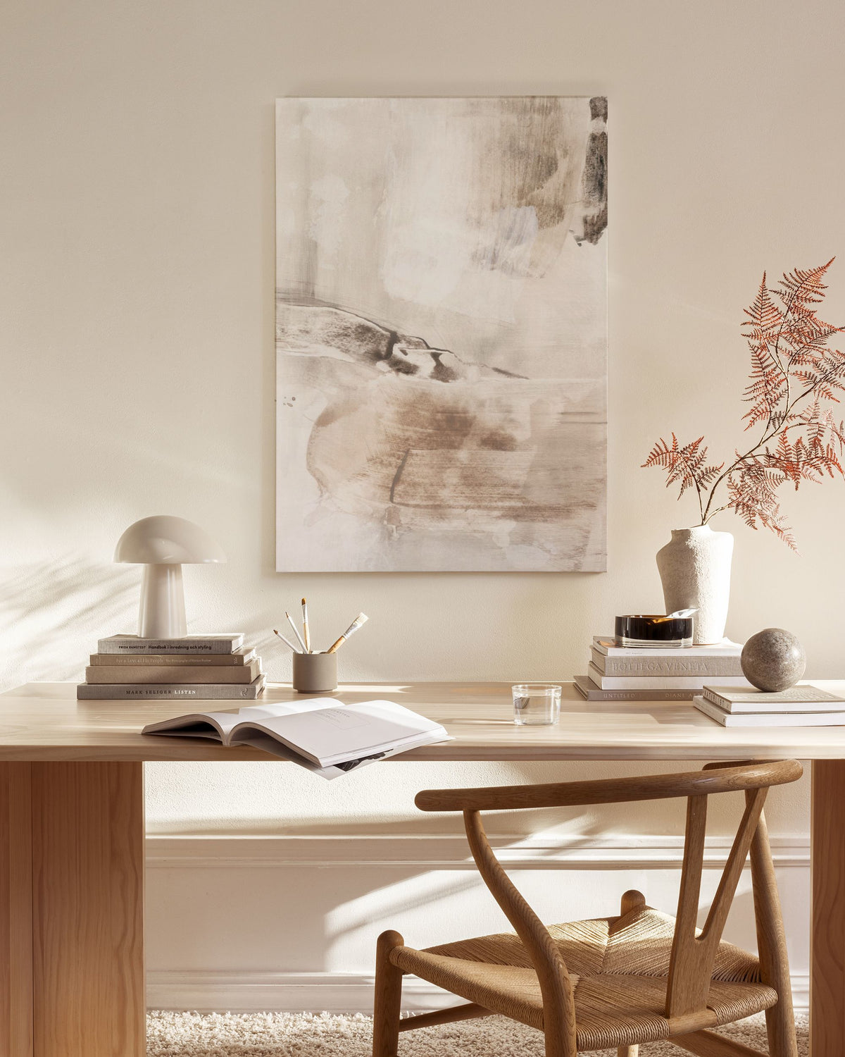 Soft Beige Painting No2 Canvas print
