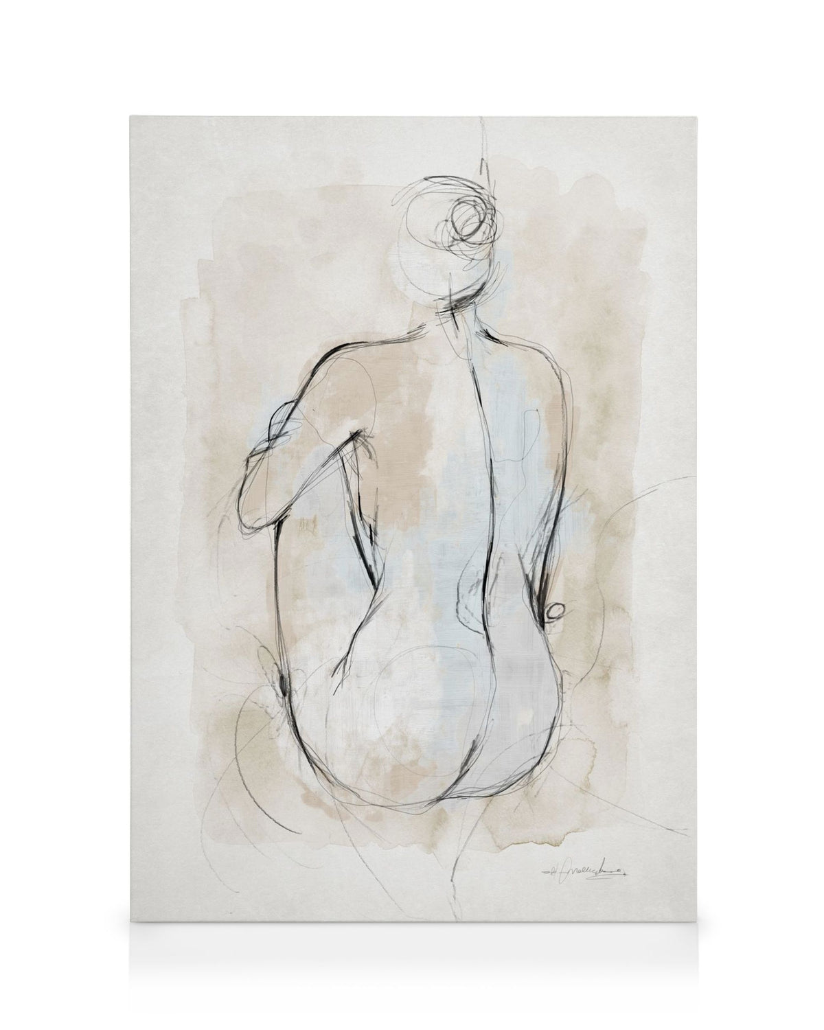 Abstract Body Sketch No1 Canvas print