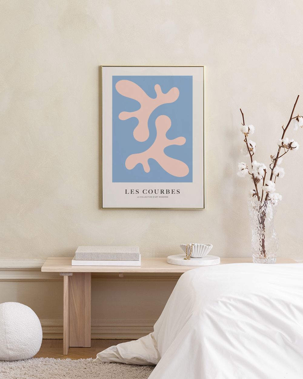 Les Courbes Bleu Print