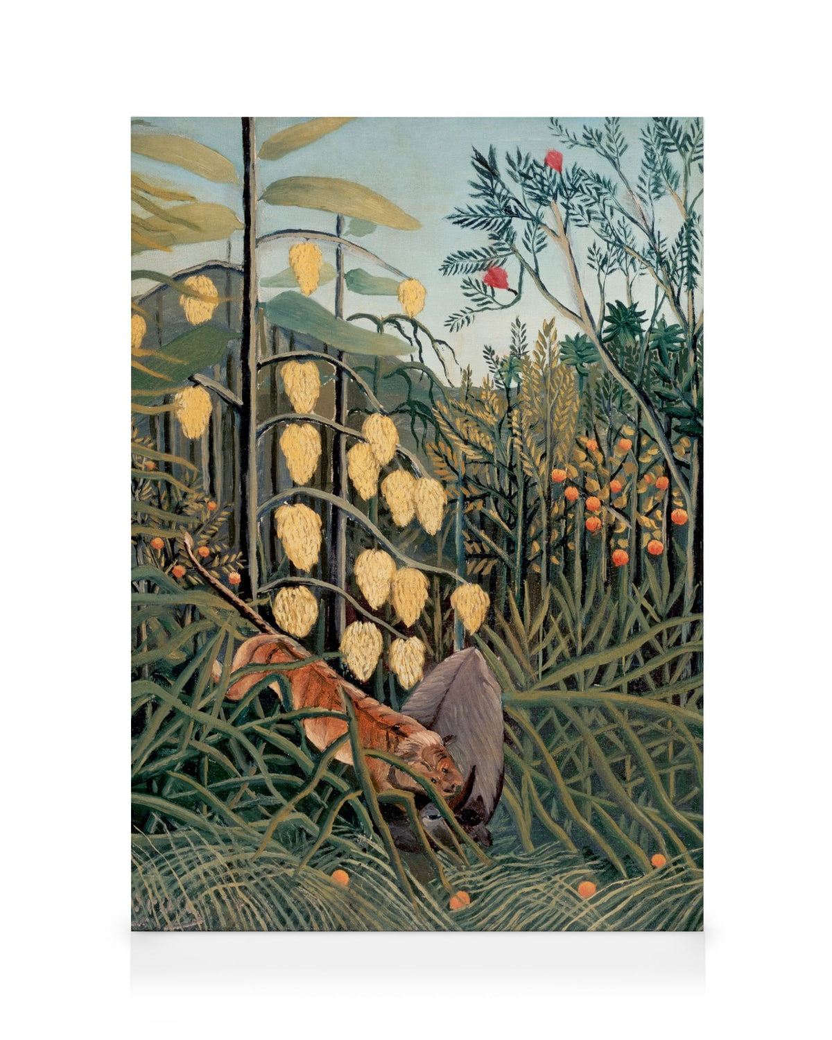 Rousseau - In a Tropical Forest. Struggle Between Tiger and Bull Canvas print