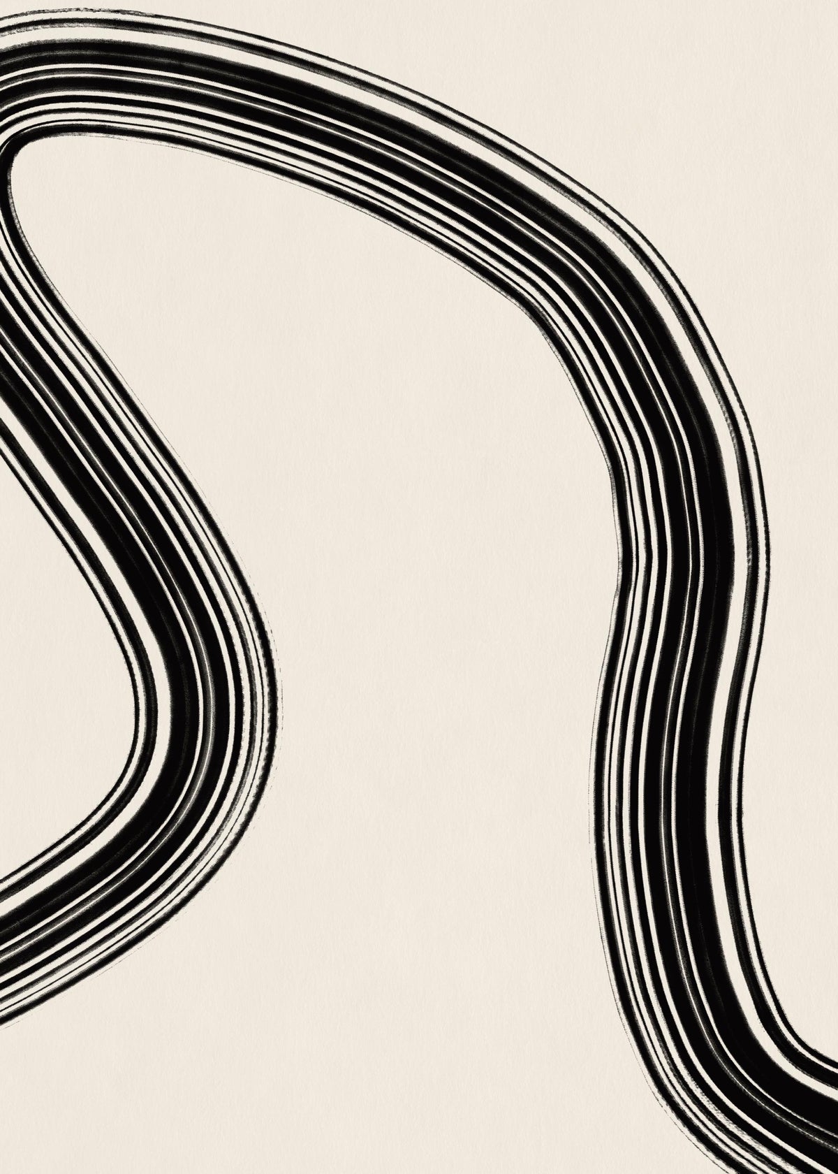 Black Curve No2 Print