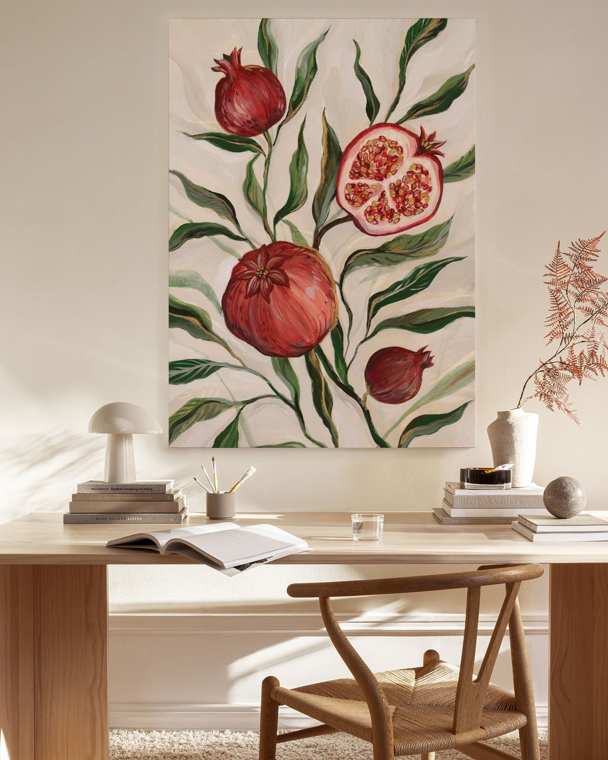 Gilded Pomegranate Canvas print