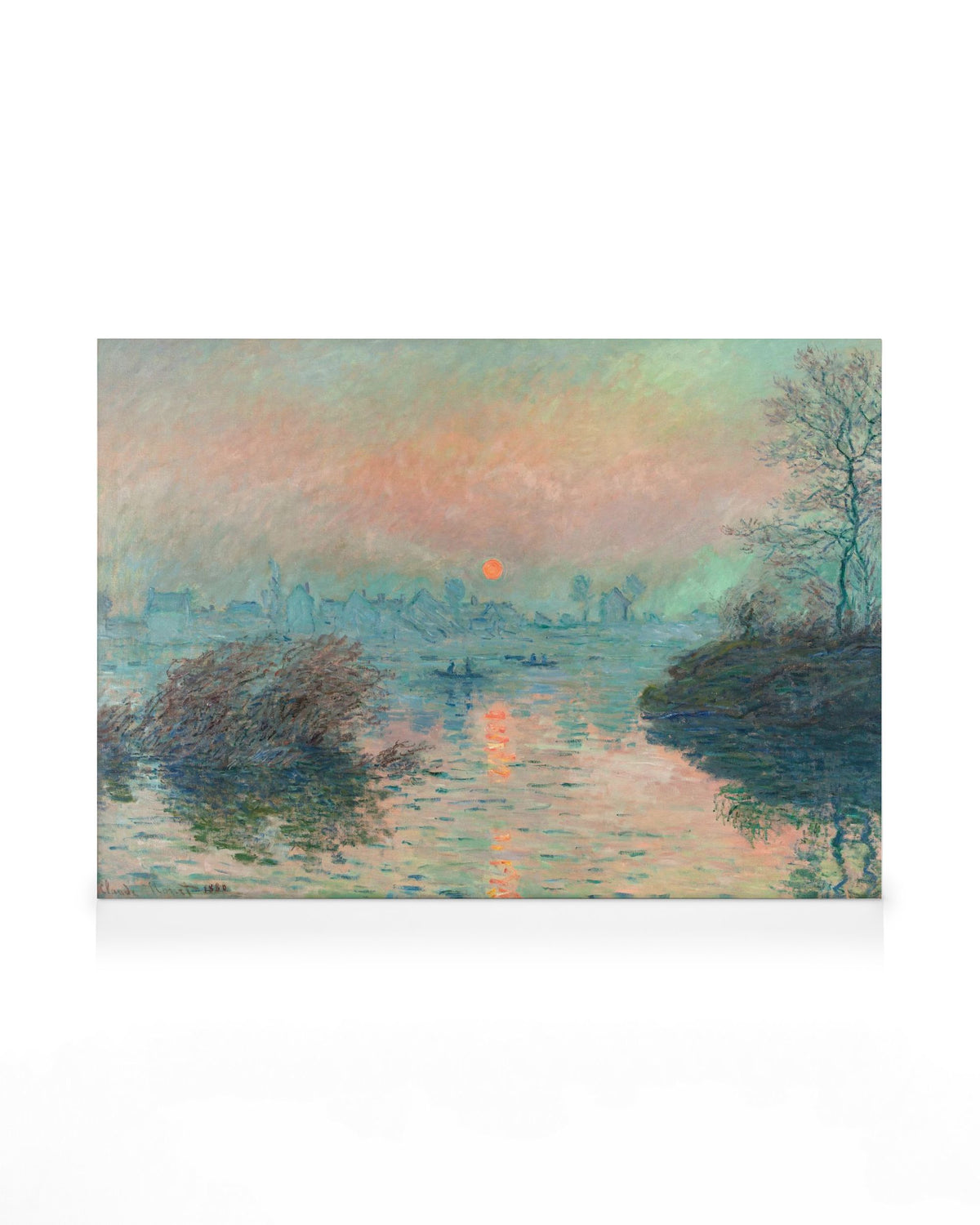 Monet - Sunset on the Seine at Lavacourt Canvas print