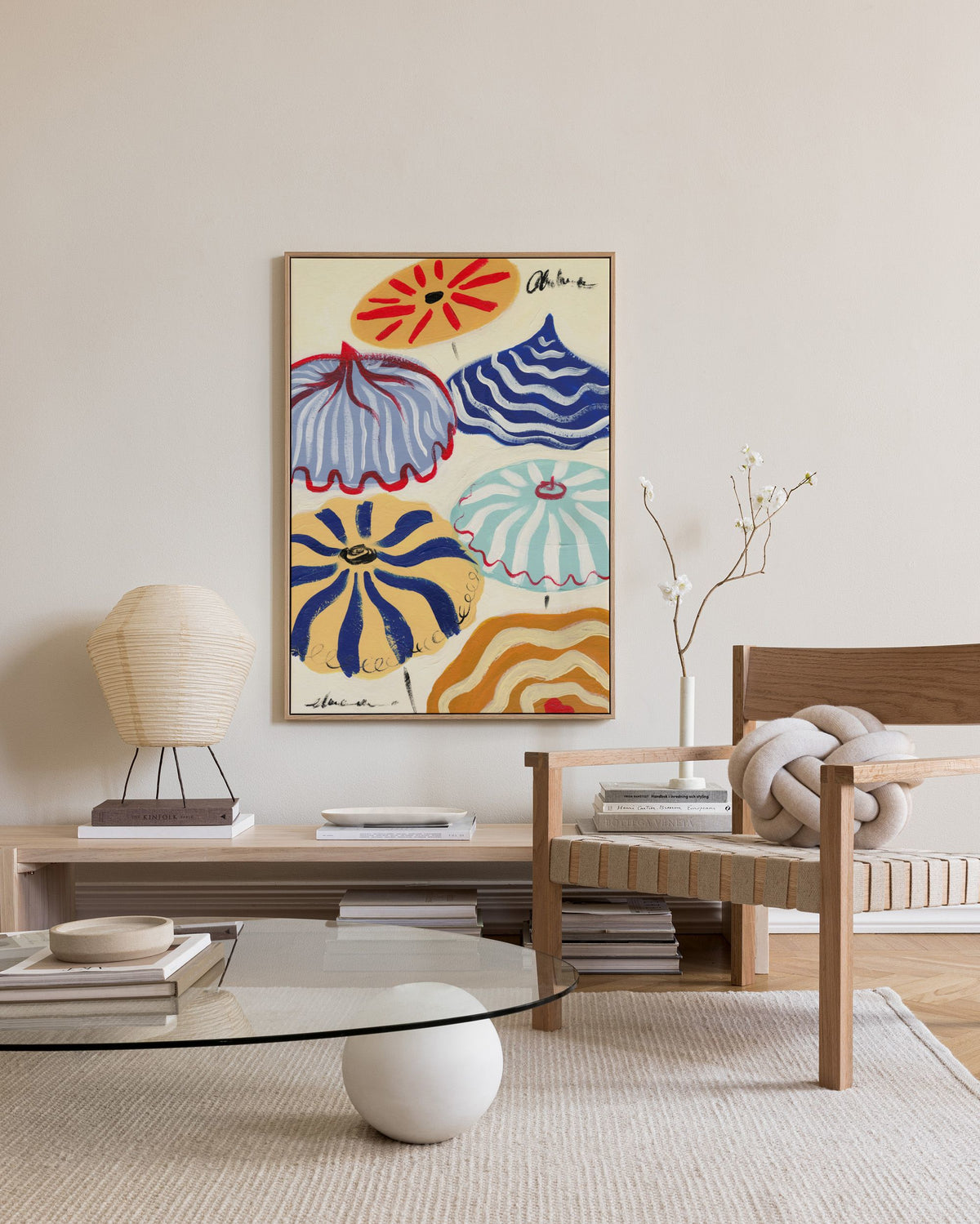 Riviera Parasols Canvas print