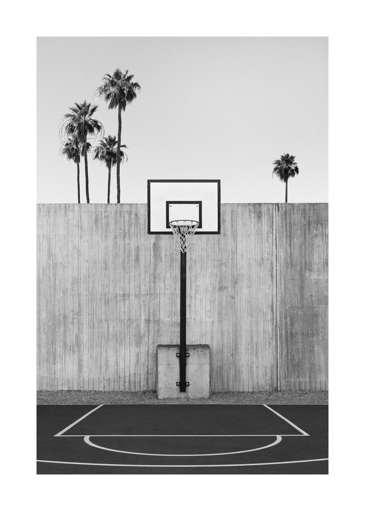 California Basketball Court Print