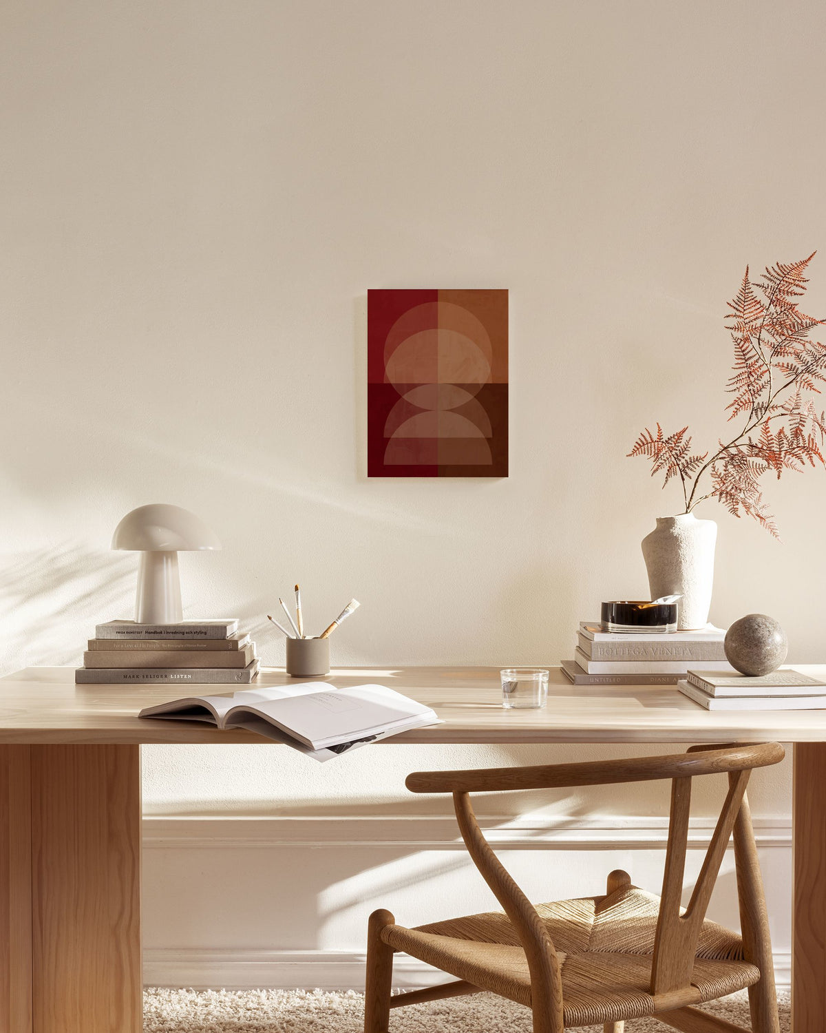 Ochre Orbit Canvas print