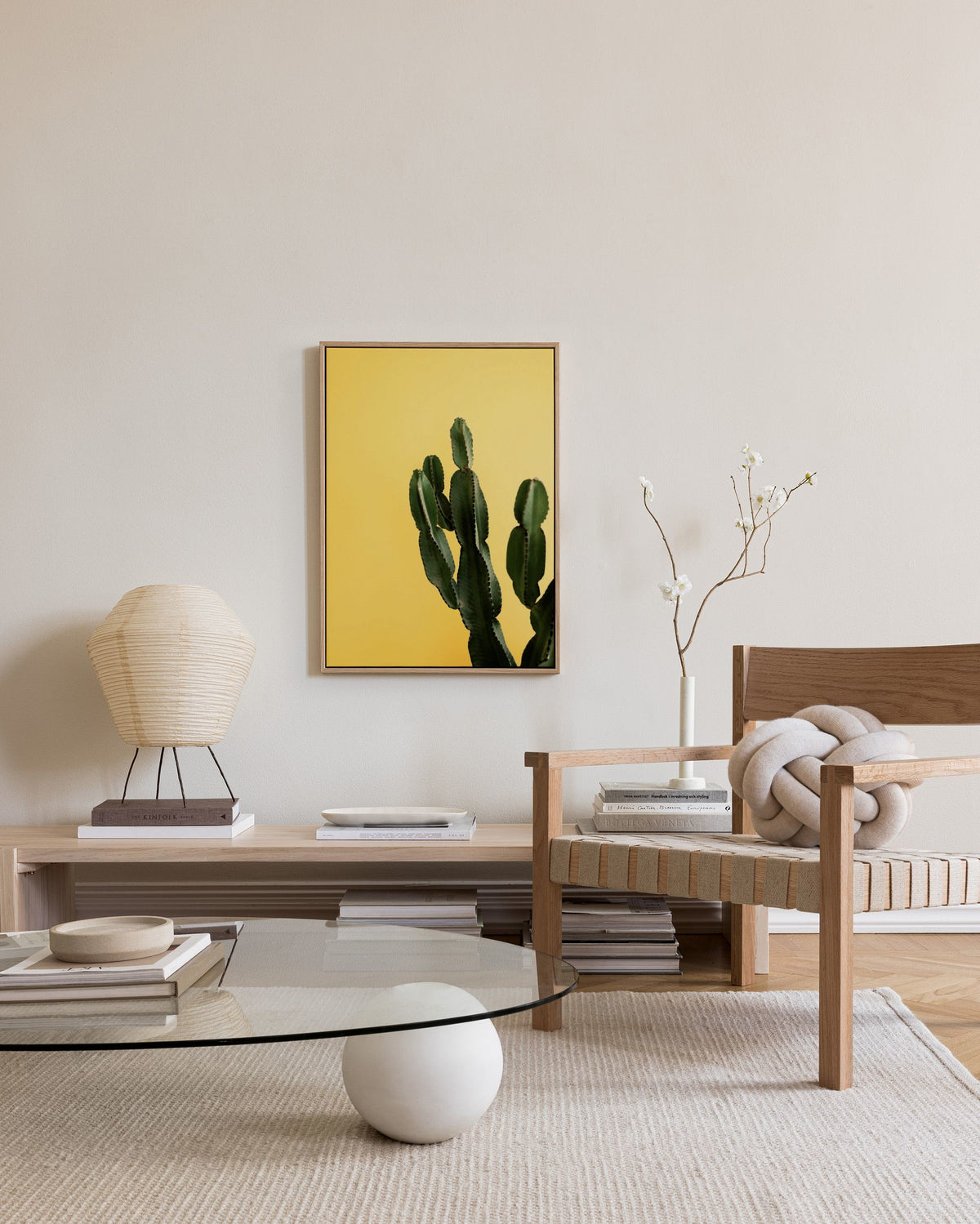 Yellow Cactus Canvas print