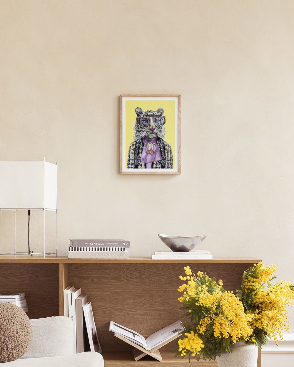 Heather Perry - Artsy White Tiger Print