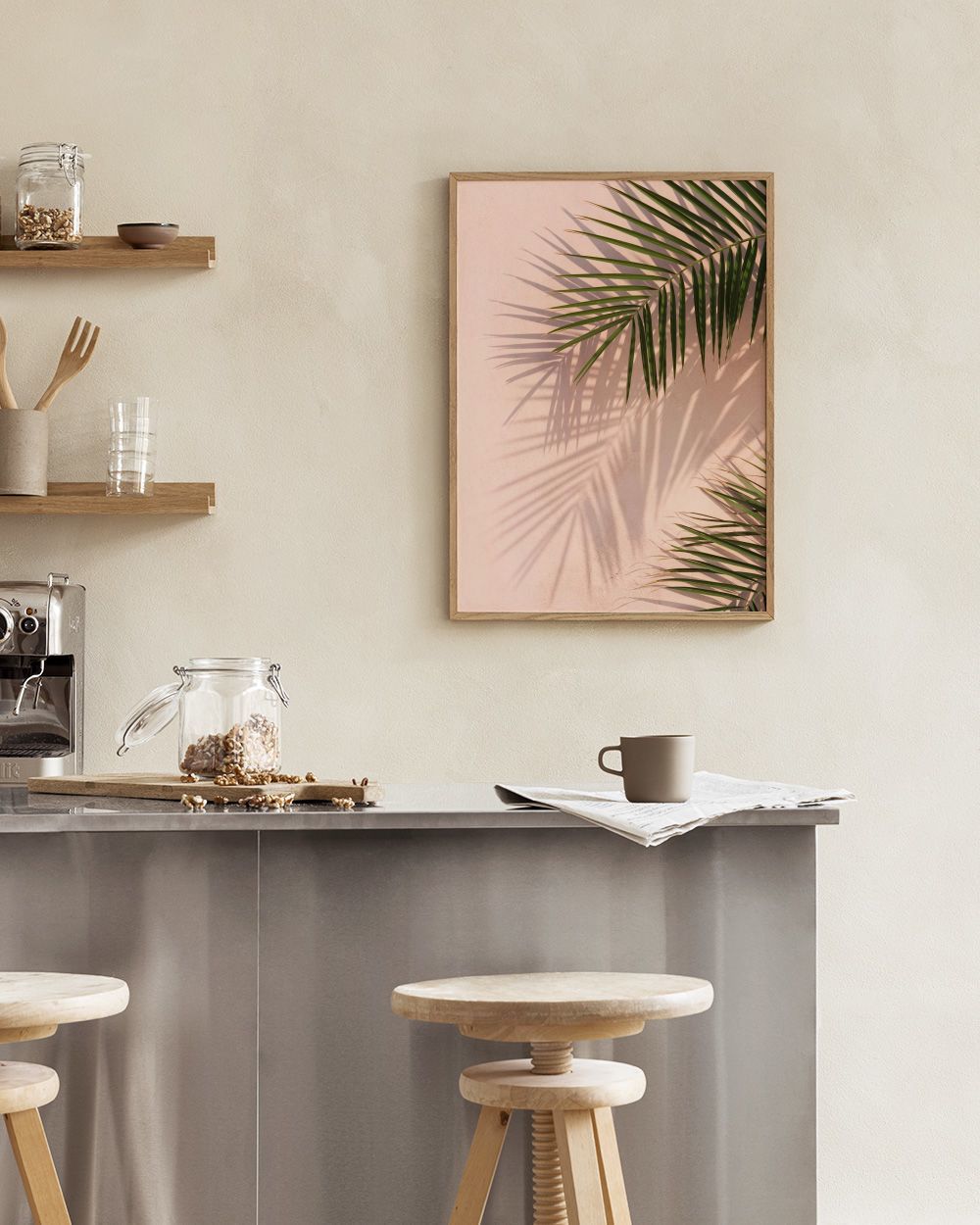 Pink Palm Print