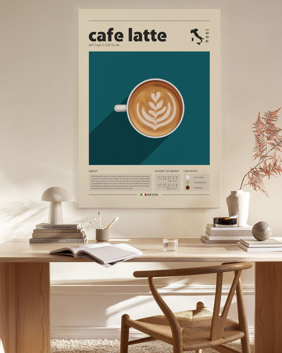 Cup of Cafe Latte Canvas print