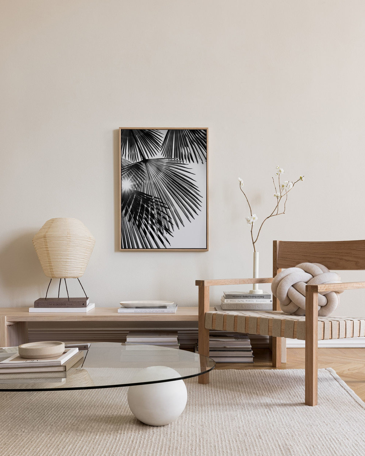 Sunlight Through Palm Leaves Canvas print