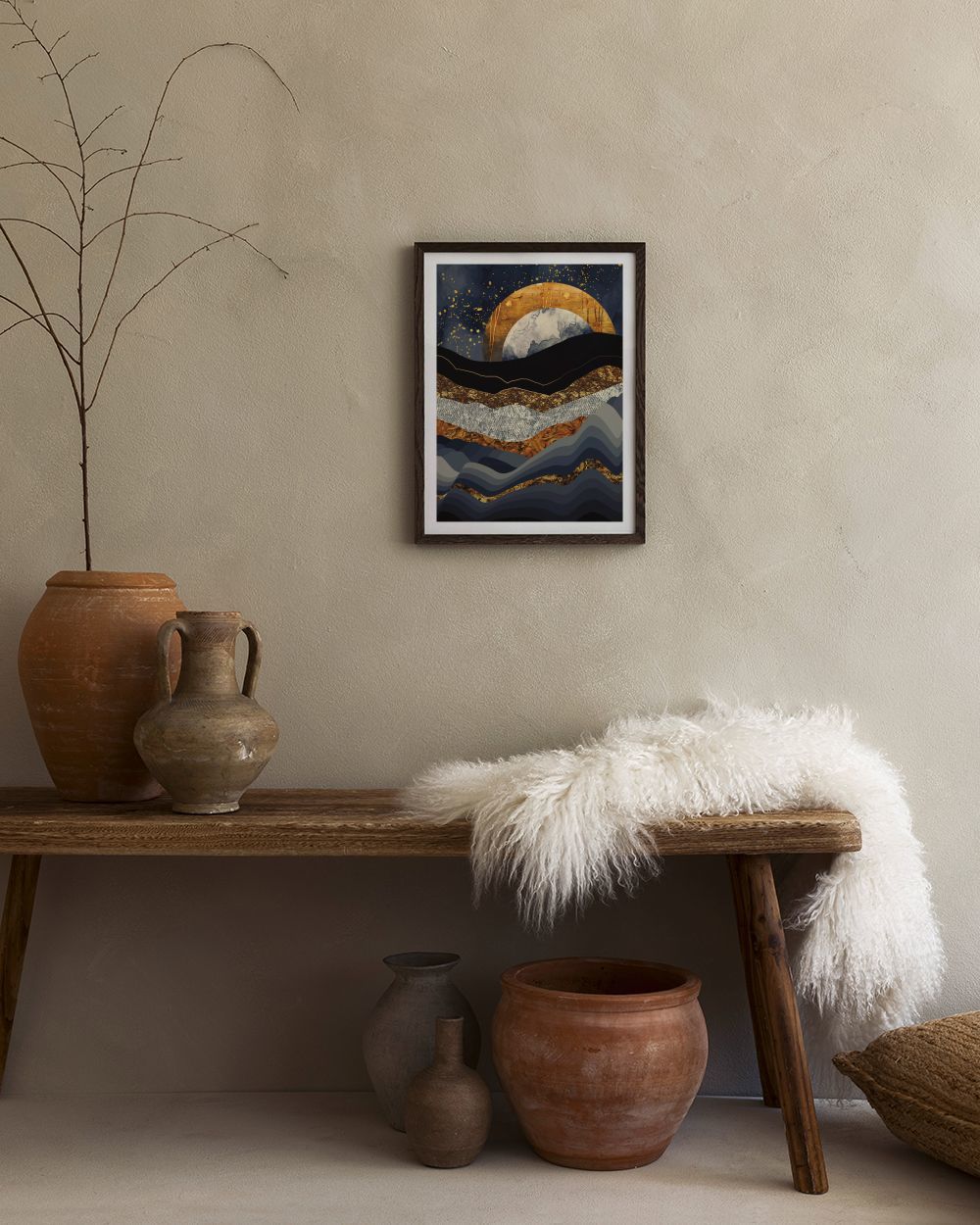 SpaceFrog Designs - Metallic Mountains Print