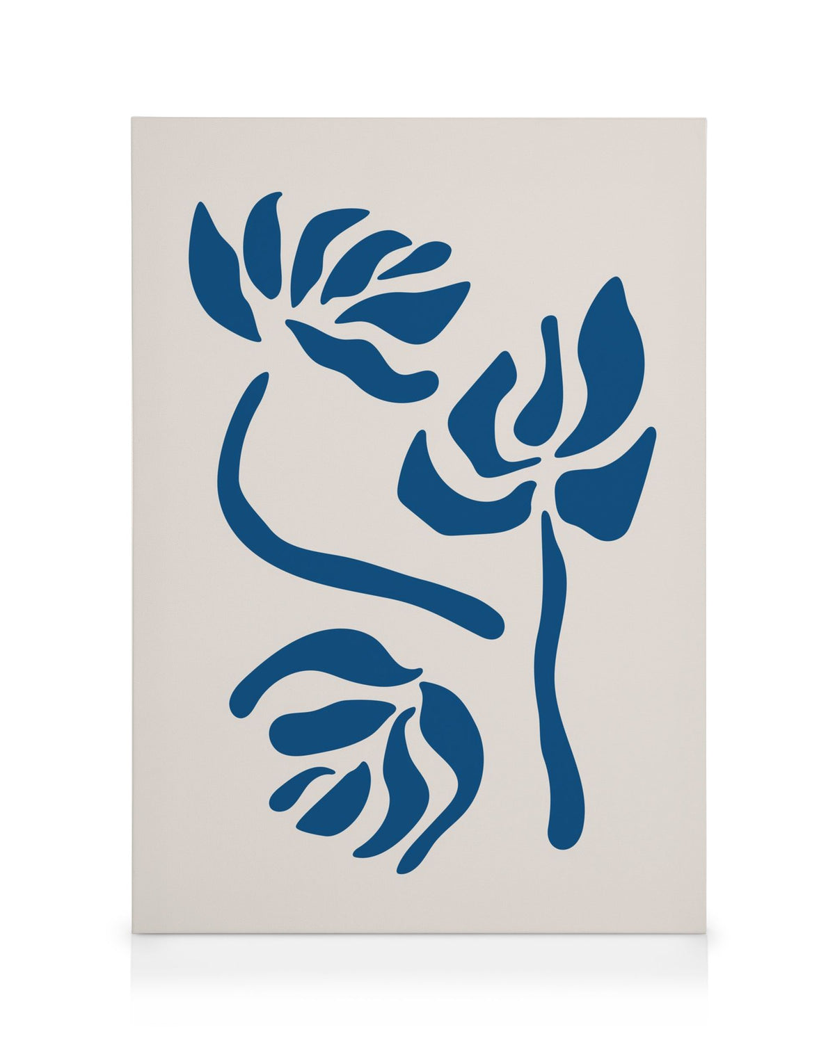 Blue Graphic Flowers Canvas print