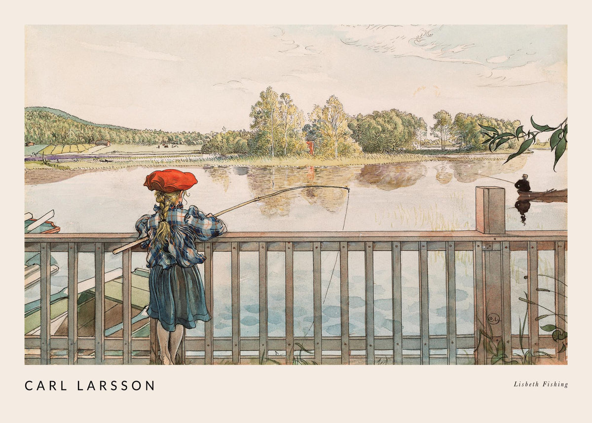 Carl Larsson - Lisbeth Fishing Print