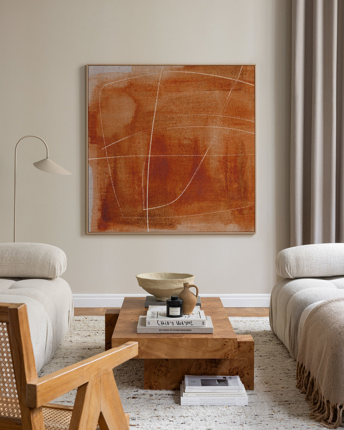 Terracotta Lines Canvas print